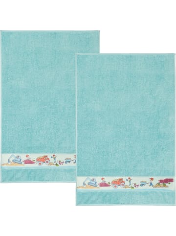 Erwin Müller Frottier Kinder-Badetuch 2er-Pack in türkis