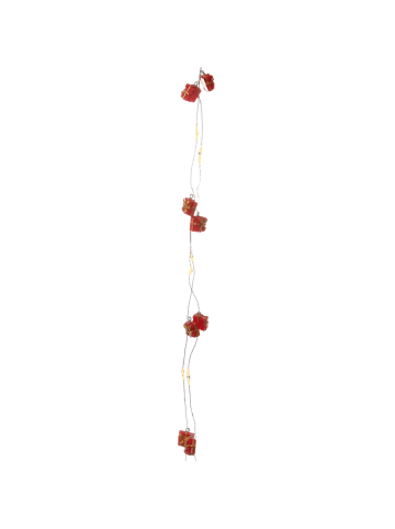 MARELIDA LED Deko Lichterkette Geschenke 20LED mit Timer L: 1,9m in rot, gold