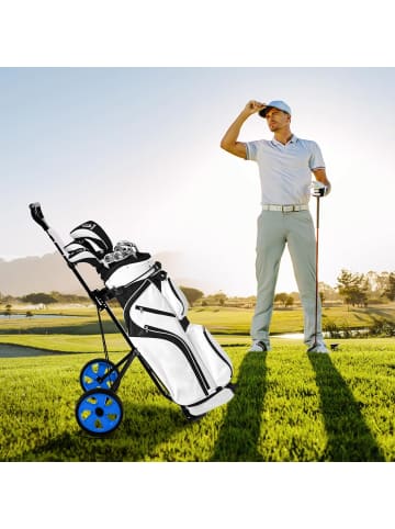 COSTWAY Golftrolley 2 Rad in Blau