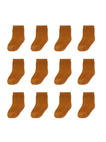 Yalion 12er-Set Yalion Antirutschsocken Halbplüsch, mehrfarbig, weich & atmungsaktiv