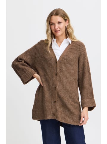 Fransa Strickjacke FRBEVERLY CAR 3 20614498 gestrickter Cardigan mit V-Ausschnitt in Braun