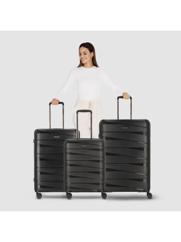 Redolz Essentials 10 3-SET 4 Rollen Kofferset 3-teilig in black-metallic 2