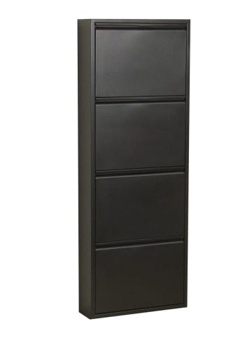 ebuy24 Schuhschrank Pisa Schwarz 50 x 16 cm