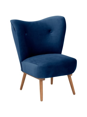 58 aufm Kessel COCKTAILSESSEL Kayra Samtvelours dunkelblau