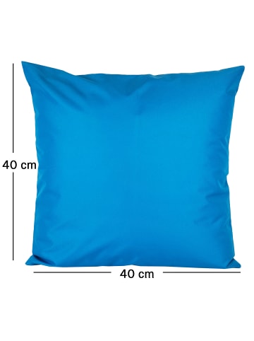 JACK 2er Set Outdoor Kissenhülle 40x40cm Uni in Meerblau