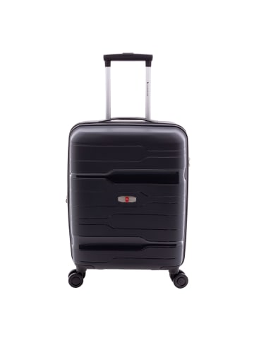 Gladiator 3800 4 Rollen Kabinentrolley 55 cm mit Dehnfalte black