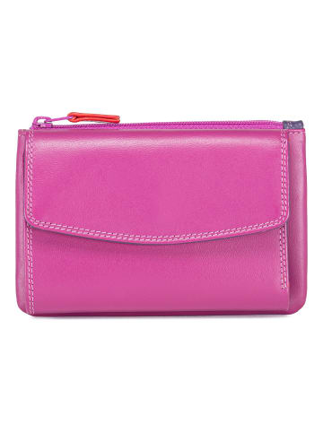 MYWALIT Geldbörse RFID Schutz Leder 14 cm  sangria multi
