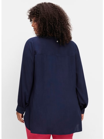 sheego Longbluse in tiefblau