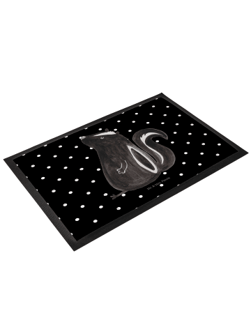 Mr. & Mrs. Panda Schmutzmatte Stinktier Sitzen ohne Spruch in Schwarz