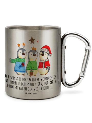 Mr. & Mrs. Panda Thermo Kaffeebecher Winterzeit Heilige drei Kön... in Silber