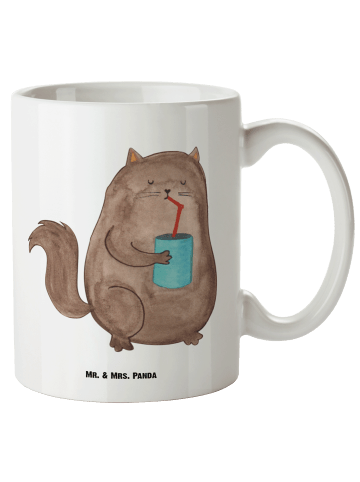 Mr. & Mrs. Panda XL Tasse Katze Dose ohne Spruch in Weiß