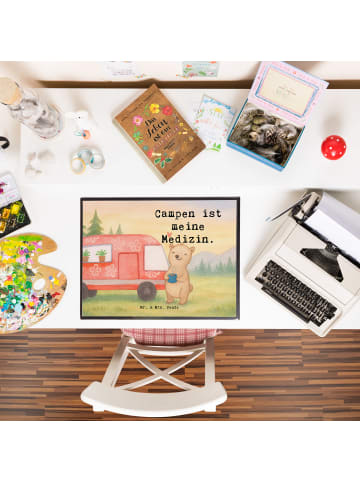 Mr. & Mrs. Panda Schreibunterlage Bär Camper Design mit Spruch in Weiß