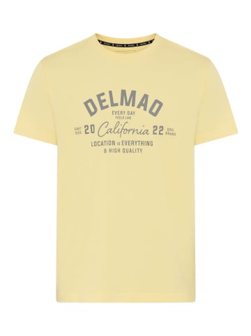 Delmao Rundhalsshirt in gelb
