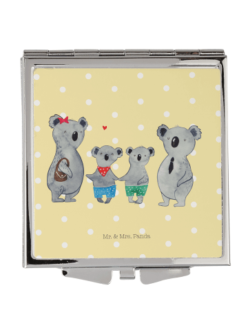 Mr. & Mrs. Panda Taschenspiegel Koala Familie zwei ohne Spruch in Gelb Pastell