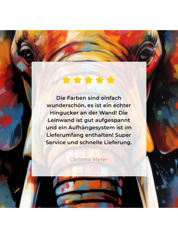 MuchoWow Leinwand bilder Elefant (BxH)