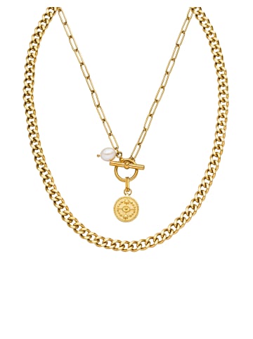 PURELEI 2tlg. Halsketten-Set Makani 55 cm in Gold