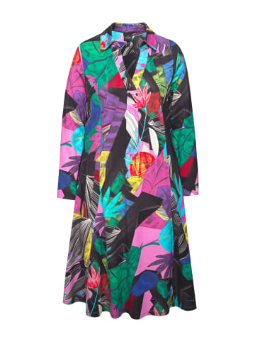 Ulla Popken Hemdblusenkleid in schwarz