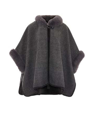 fraully Poncho in Grau