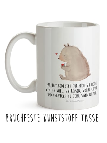 Mr. & Mrs. Panda Kaffeetasse Bär Marienkäfer mit Spruch in Weiß