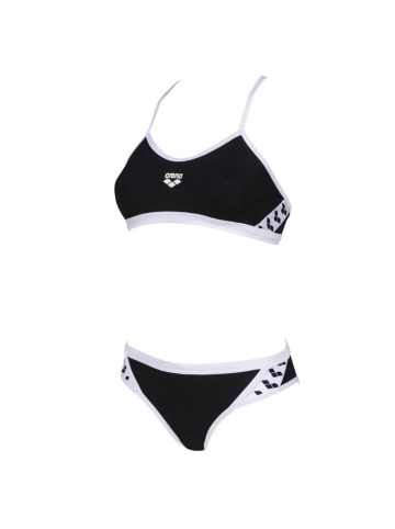 Arena Bikini W Team Stripe in Schwarz