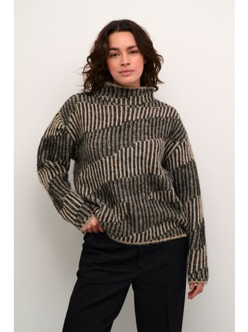 Kaffe Strickpullover KArafi in Feather Gray / Black Melange
