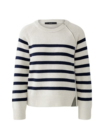 Oui Pullover in white blue
