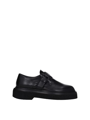 Max Mara Schwarz Leder Oxford-Schuhe und Derby-Schuhe