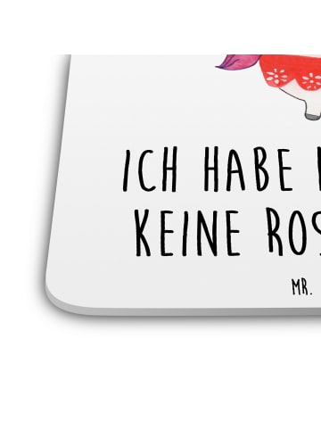 Mr. & Mrs. Panda Bierdeckel Einhorn Dame mit Spruch in Weiß