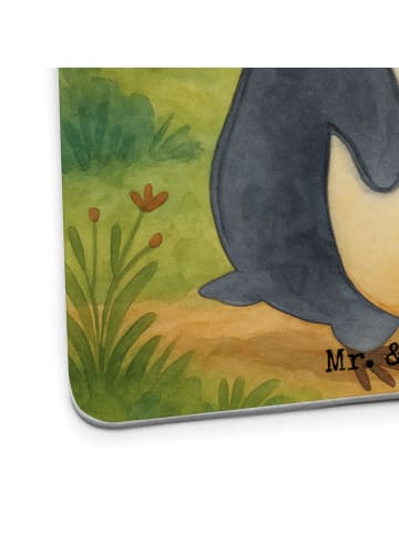 Mr. & Mrs. Panda Tischuntersetzer Pinguin mHerzieren Design ohn... in Weiß