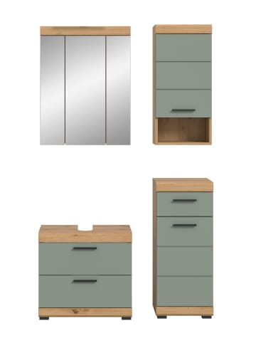 ebuy24 Badmöbelset Scout (4-teilig) Staubgrün 112 x 34 cm