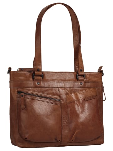 SPIKES & SPARROW Shopper echt Leder in cognac