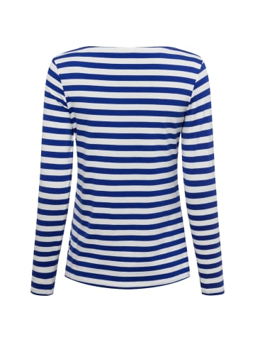 More & More Langarmshirt in blau weiß