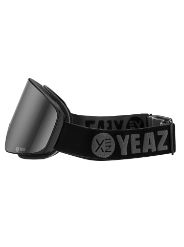 YEAZ APEX Magnet-Ski-Snowboardbrille silber verspiegelt/schwarz in silber