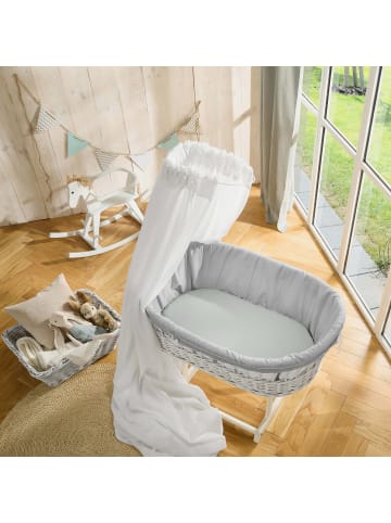 Erwin Müller Frottee Baby-Spannbettlaken 2er-Pack Erding in silber