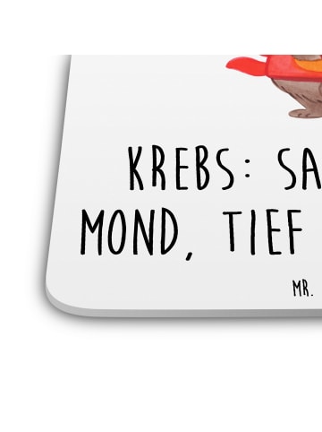Mr. & Mrs. Panda Coaster Krebs Astrologie mit Spruch in Weiß