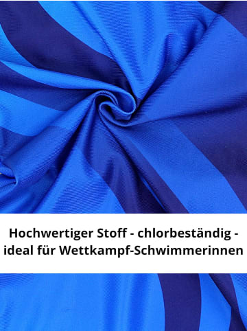 Aquarti Mädchen Badeanzug Chlorresistent Muscleback Wassersport in blau/türkis