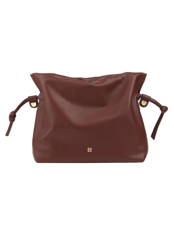 DuDu Umhängetasche Leder 26 cm in chocolate brown