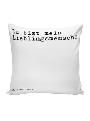 Mr. & Mrs. Panda Kissen bedruckt Du bist mein Lieblingsmensch! m... in Weiß