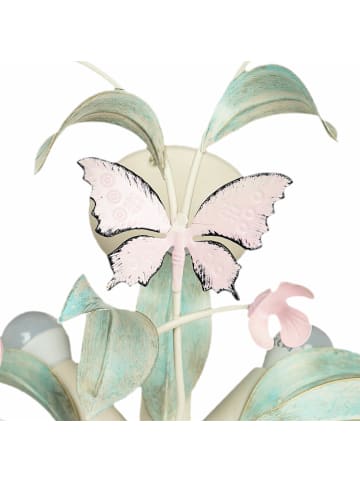 Licht-Erlebnisse Deckenlampe (B)64 x (L)64 x (H)28 cm in Weiß Rosa GrünWeiß Rosa Grün