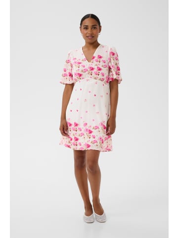 Kaffe Kleid KArosine Tight fit in White Rose Border Flower
