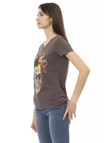 Trussardi Action Schwarz Braun Baumwolle Damen T-Shirt