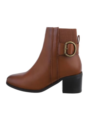 Ital-Design Stiefelette in Camel