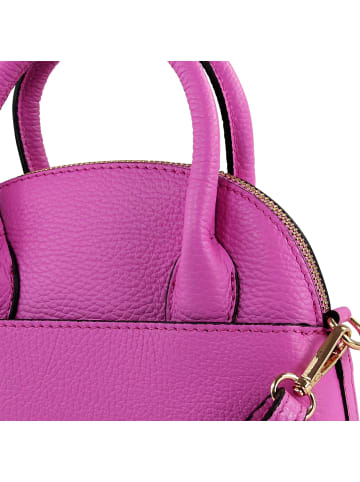 Toscanto Leder Umhängetasche Toscanto Tasche pink, fuchsia ca. 20cm