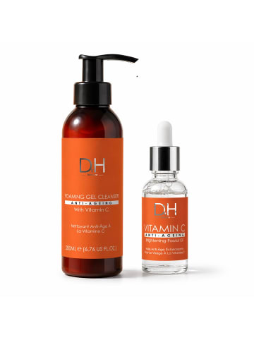 Dr H 2-tlg. Set: Gesichtsöl mit Vitamin C & Reiniger