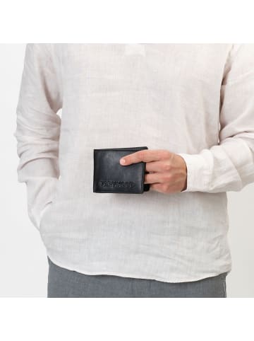 Farmhood Memphis Geldbörse RFID Schutz Leder 12.5 cm in black