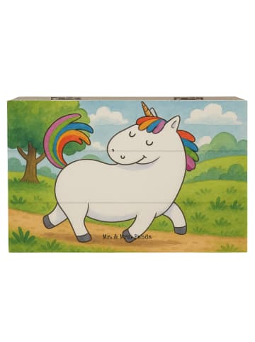 Mr. & Mrs. Panda Kiste Einhorn Stolzieren Design ohne Spruch in Weiß