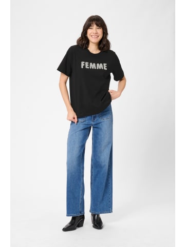 Kaffe T-shirt KAarina Regular fit in Black Deep