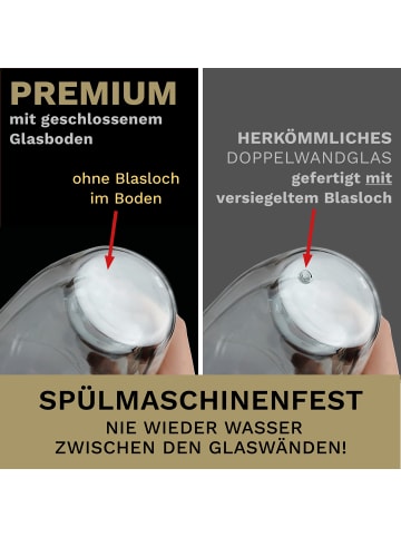 Creano 2er Set 400ml PREMIUM-GLÄSER GASTRO-QUALITÄT, spülmaschinenfestes Glas