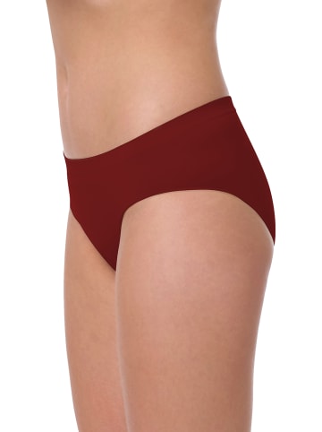 Yenita® Hüftslip 3er Set, Seamless, Mikrofaser in claret-rot