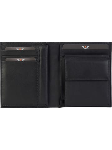 VLD VOi Leather Design Soft Rick Geldbörse Leder 10 cm in schwarz